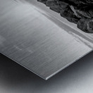 Destin Rock Jetty Smooth Sunset Grayscale Metal print