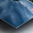 Country Road And Oak Tree Sunset Metal print