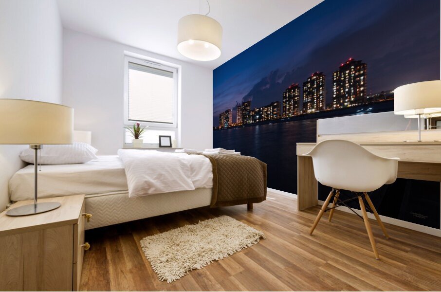 Navarre Beach Skyline Night Mural print