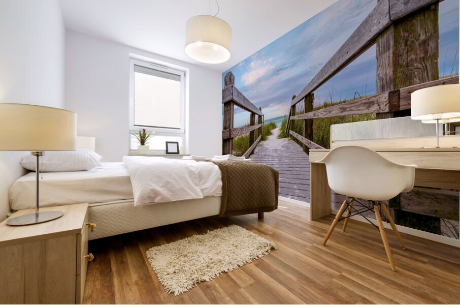 Boardwalk To Beach Paradise Mural print