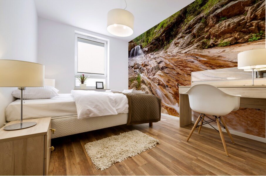 Flowing Midnight Falls Waterfall Mural print