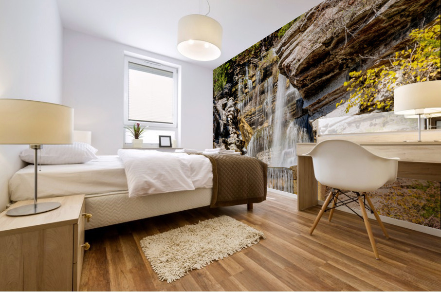 Indian Cliff Falls Top Mural print