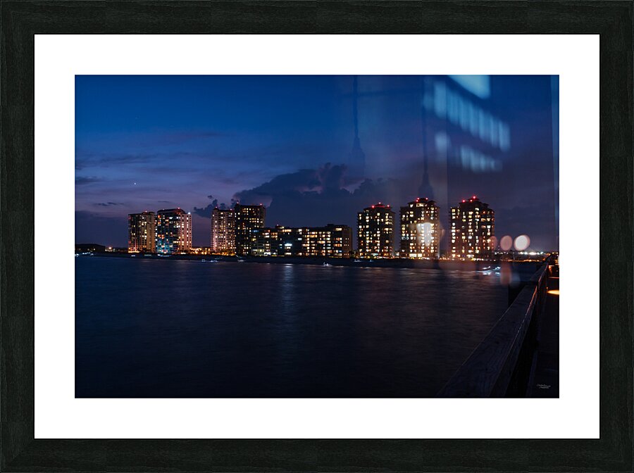 Navarre Beach Skyline Night Picture Frame print