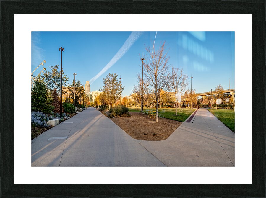 Omaha Riverfront Park Sidewalk Split Picture Frame print
