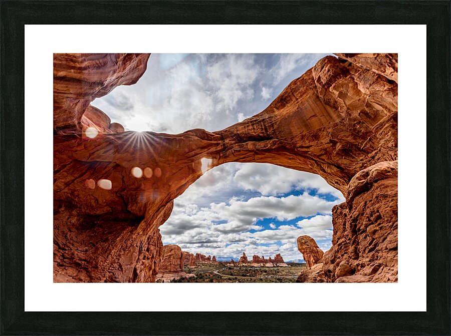 Sunburst Over Double Arch Picture Frame print