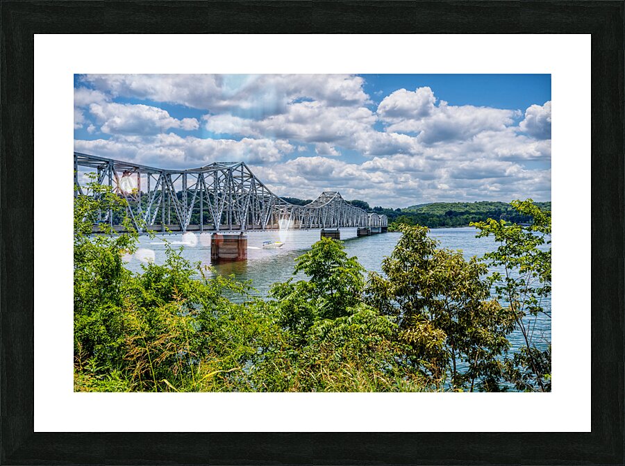 Boats Under Kimberling City Bridge Picture Frame print