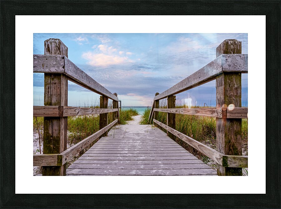 Boardwalk To Beach Paradise Picture Frame print
