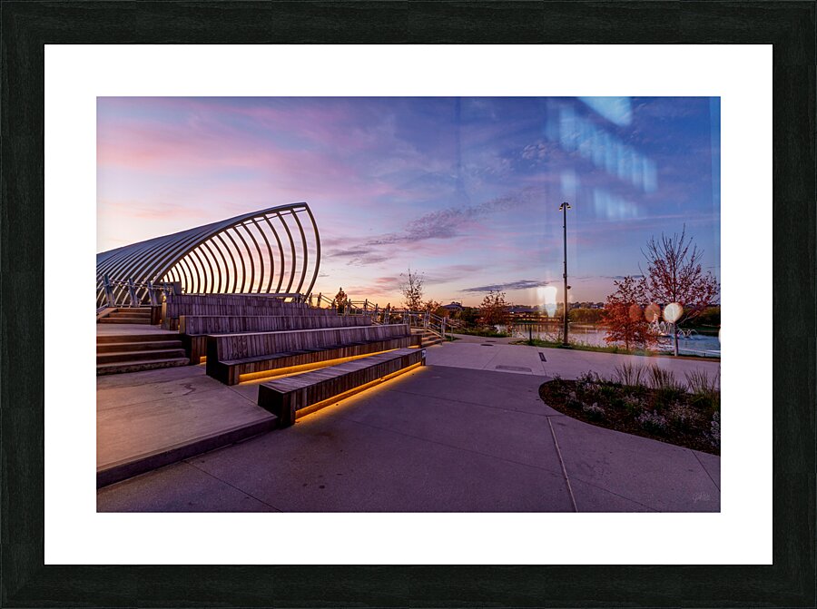 Purple Morning Omaha Riverfront Picture Frame print