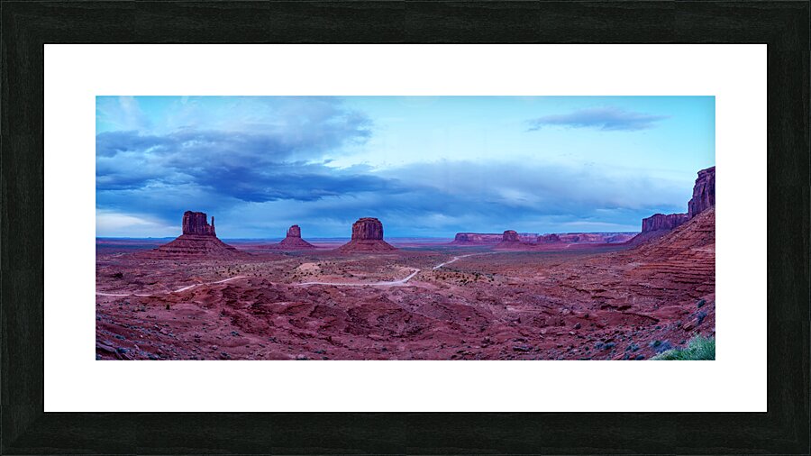 Evening At Monument Valley Pano Picture Frame print