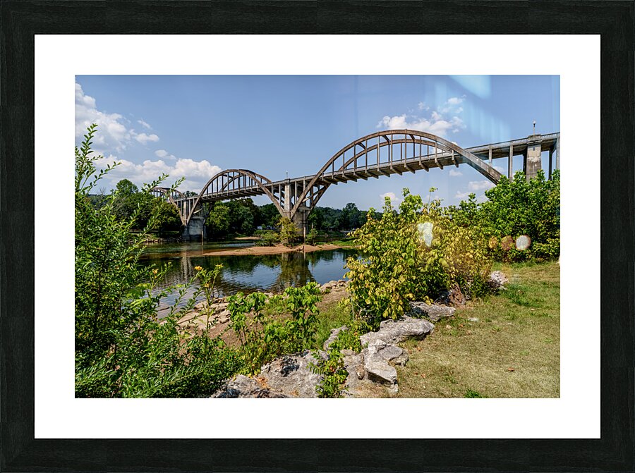 Cotter Bridge Through Bushes Picture Frame print