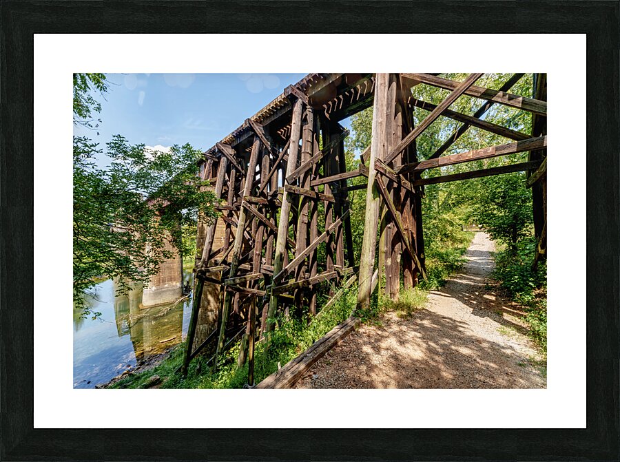 Path Under Old Railroad Bridge Picture Frame print
