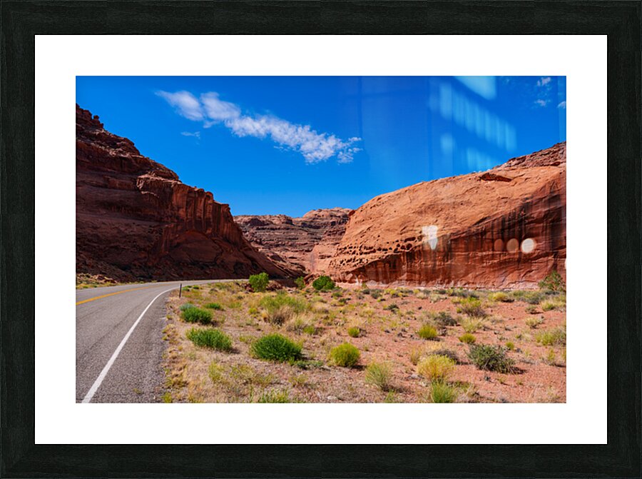 Road Through Sandstone Mountains Picture Frame print
