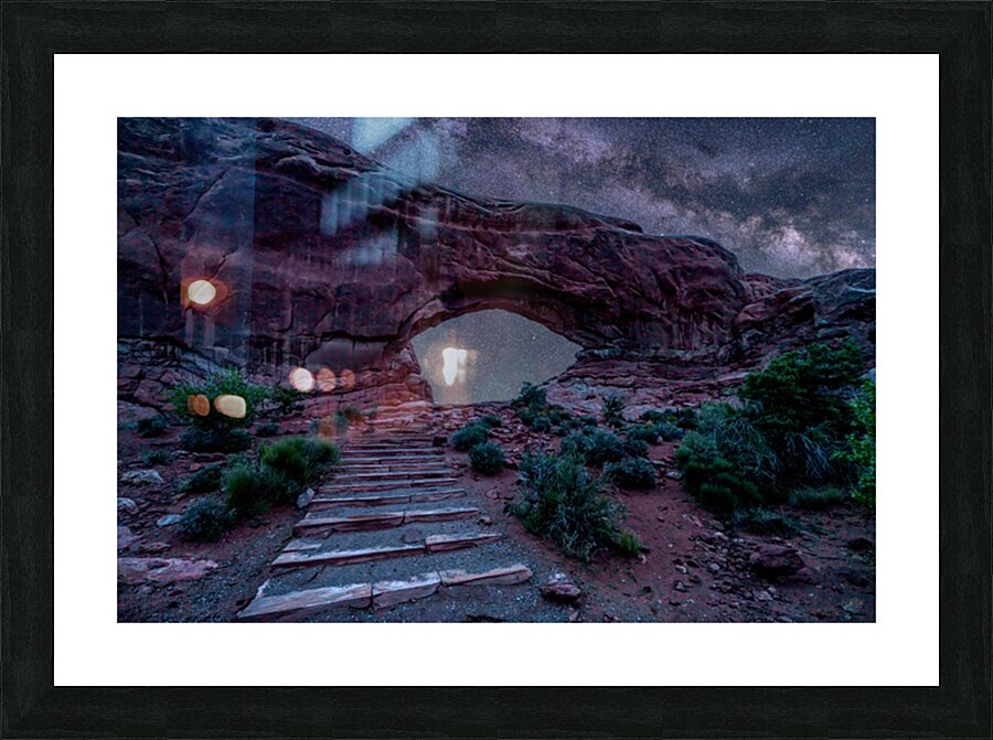 Stargazing At Arches South Window Picture Frame print
