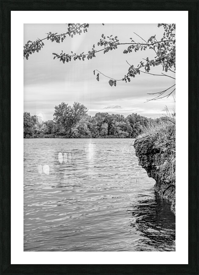 Truman Lake Autumn Whispers Grayscale Picture Frame print