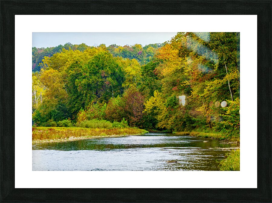 North Fork River Flows Into Fall Picture Frame print