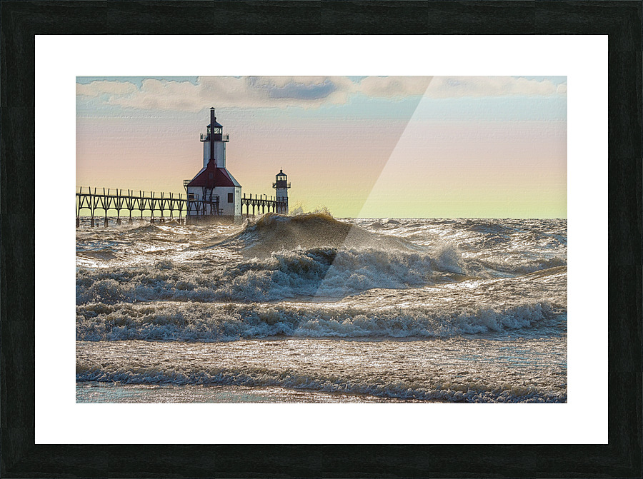 St Joseph Lighthouse Painterly Picture Frame print