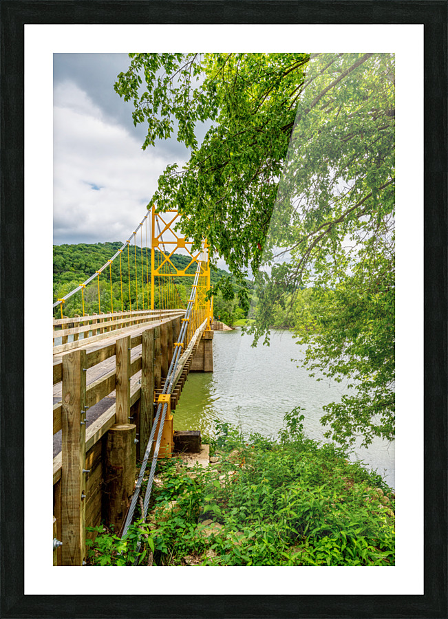 Yellow Beaver Bridge Vertical Picture Frame print