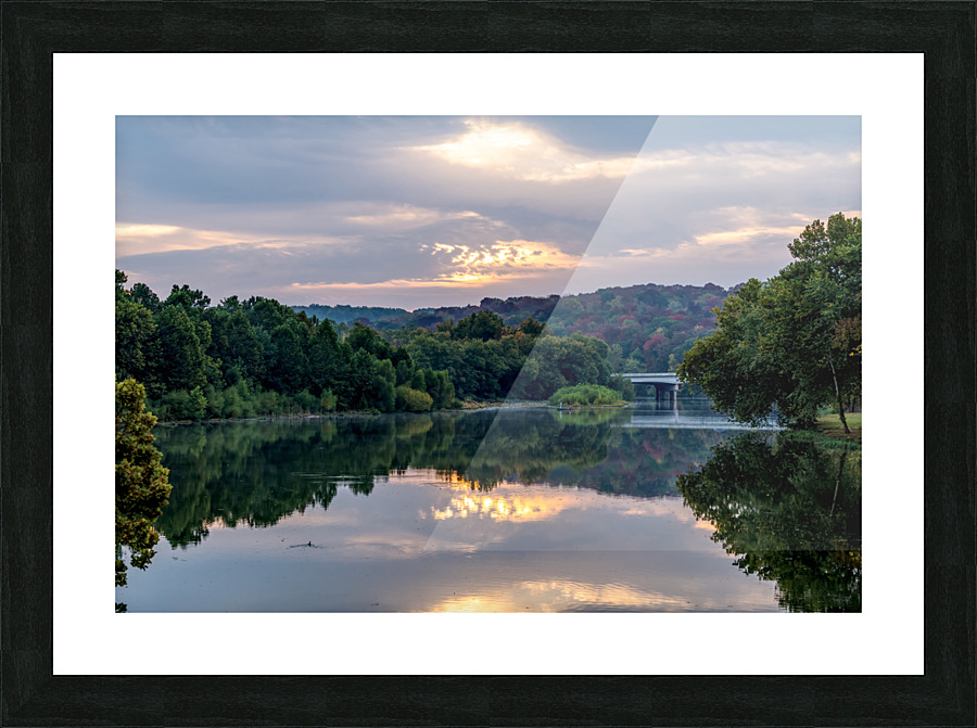 Lake Springfield Fall Morning Reflections Picture Frame print