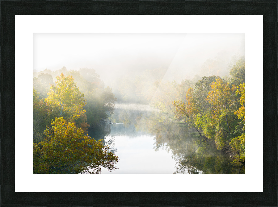 Fog At Big Piney River Picture Frame print