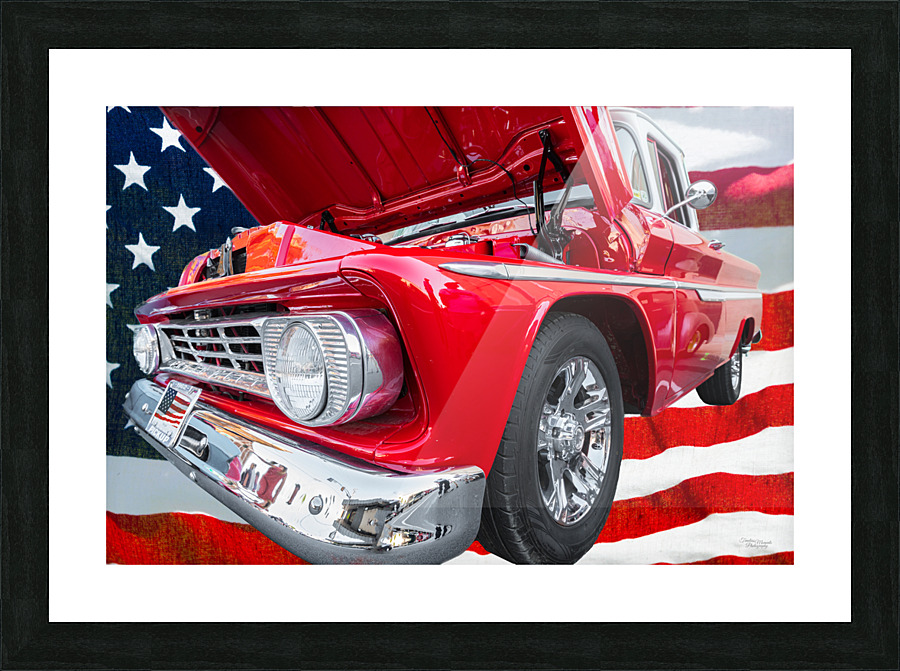62 Chevy C10 Red Picture Frame print