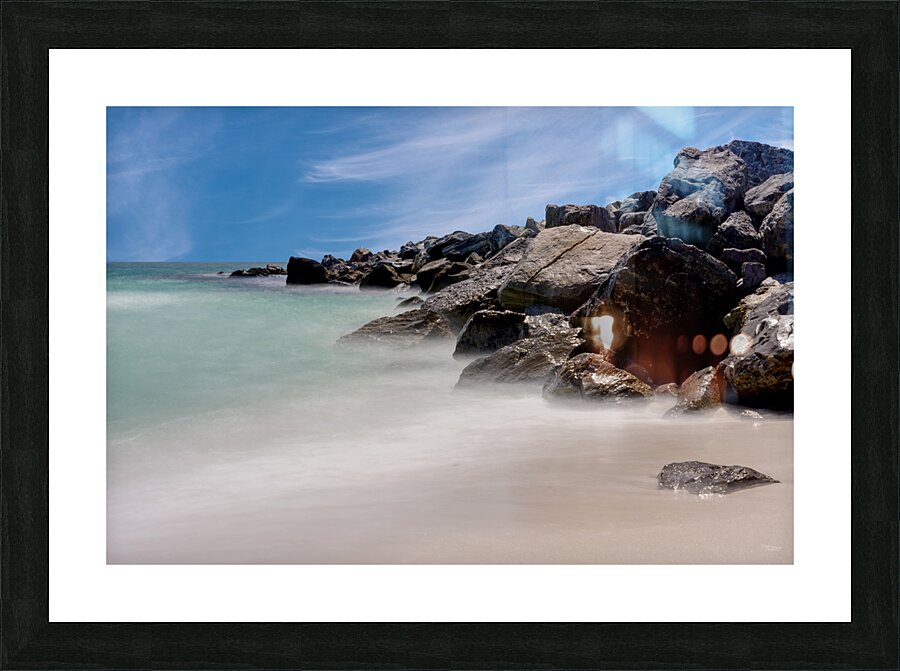 Shell Island Jetty Moving Waves Picture Frame print