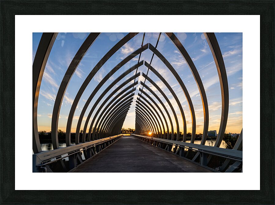 Sun Star Sunrise Throuh Farnam Pier Picture Frame print