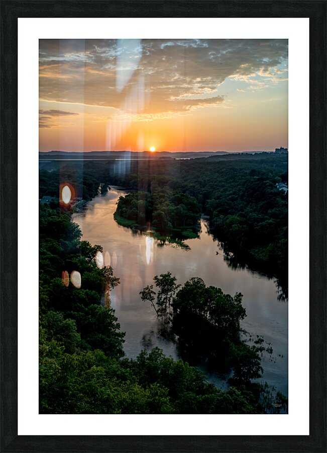 Ball Of Fire Sunset Over Branson Picture Frame print