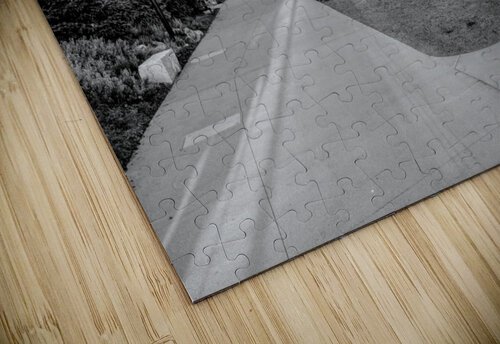 Omaha Riverfront Park Sidewalk Split Grayscale Jennifer White puzzle