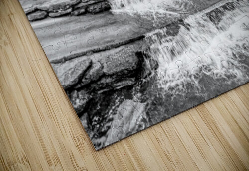 Lampe Waterfalls Over A Road Grayscale Jennifer White puzzle