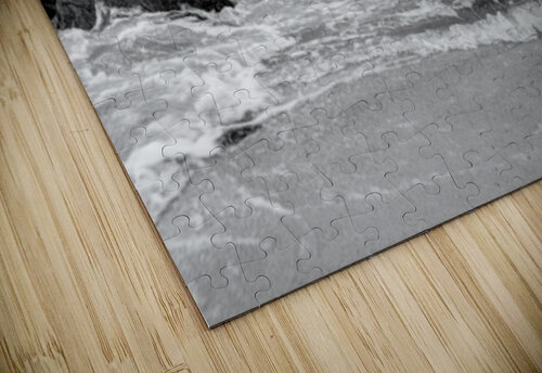 Wave Splashes Perdido Jetty Grayscale Jennifer White puzzle