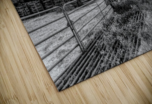 Ozarks Barn October Sunset Grayscale Jennifer White puzzle