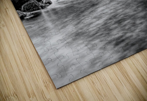 Bennett Spring State Park Rapids Grayscale Jennifer White puzzle