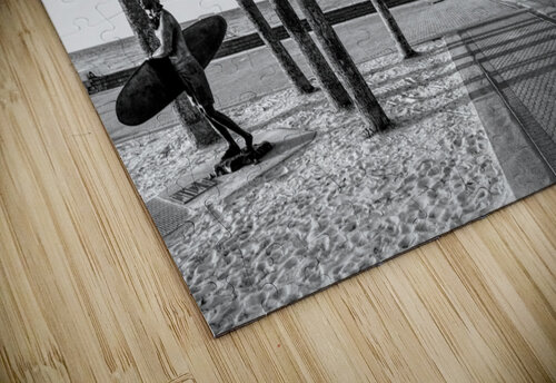 Paved Walkway To Pensacola Beach Grayscale Jennifer White puzzle