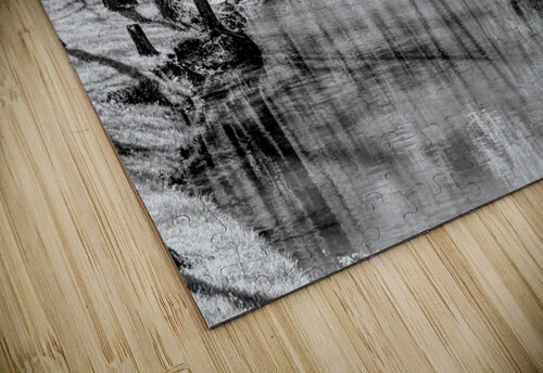 Spring Season Tranquility Grayscale Jennifer White puzzle