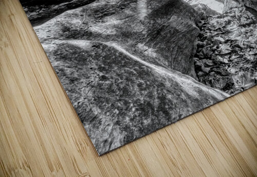 Tanyard Waterfall Through The Rocks Grayscale Jennifer White puzzle