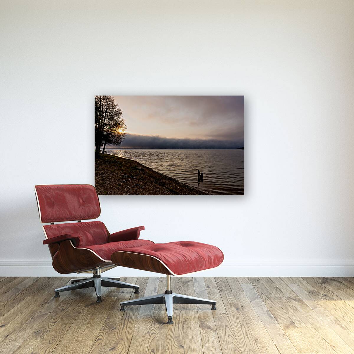 Tree Stump Snap By The Shoreline Reproduction