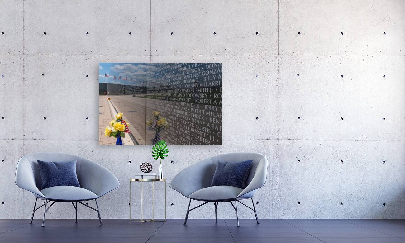 Vietnam Wall Yellow Roses Reproduction