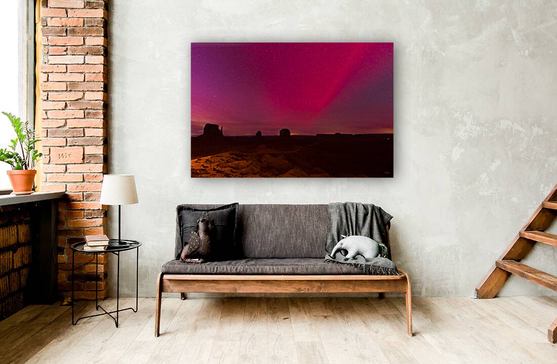 Monument Valley Northern Lights Reproduction