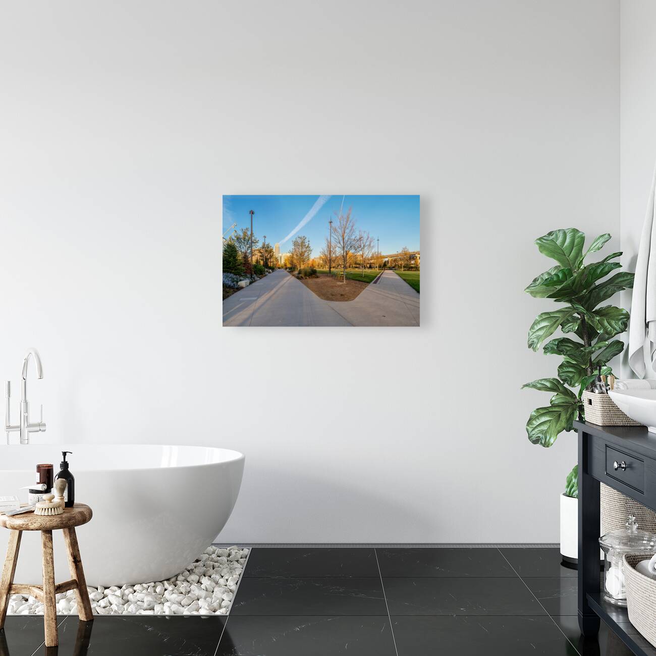 Omaha Riverfront Park Sidewalk Split Reproduction