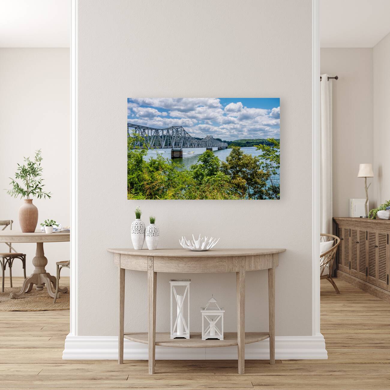 Boats Under Kimberling City Bridge Reproduction