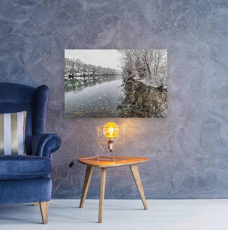 Snowing At The Finley River Reproduction