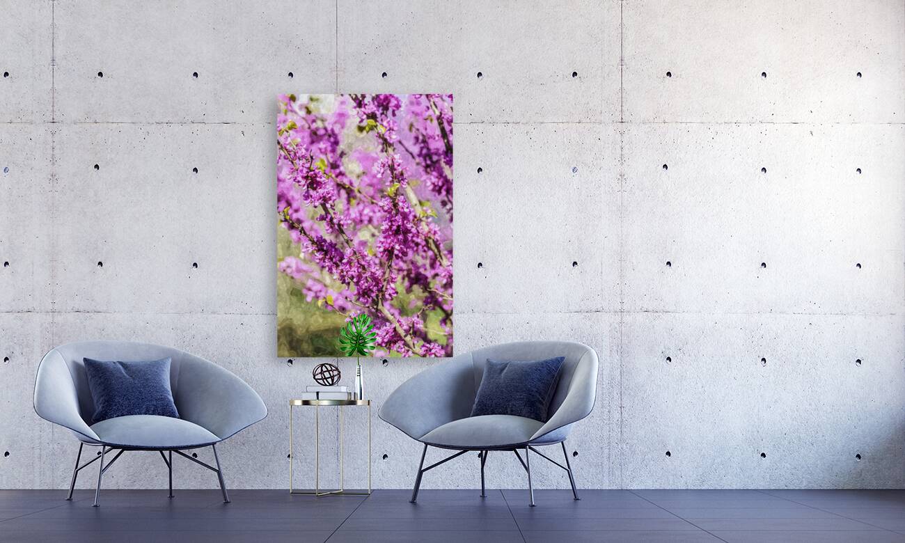 Purple Redbuds Painterly Reproduction