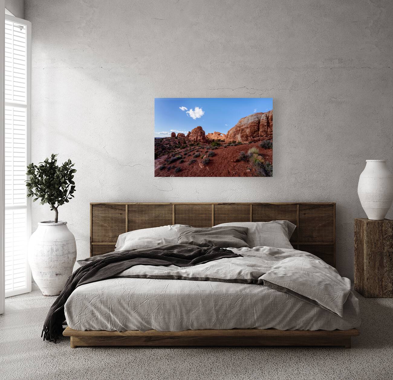 Sun Lit Skyline Arch Utah Reproduction