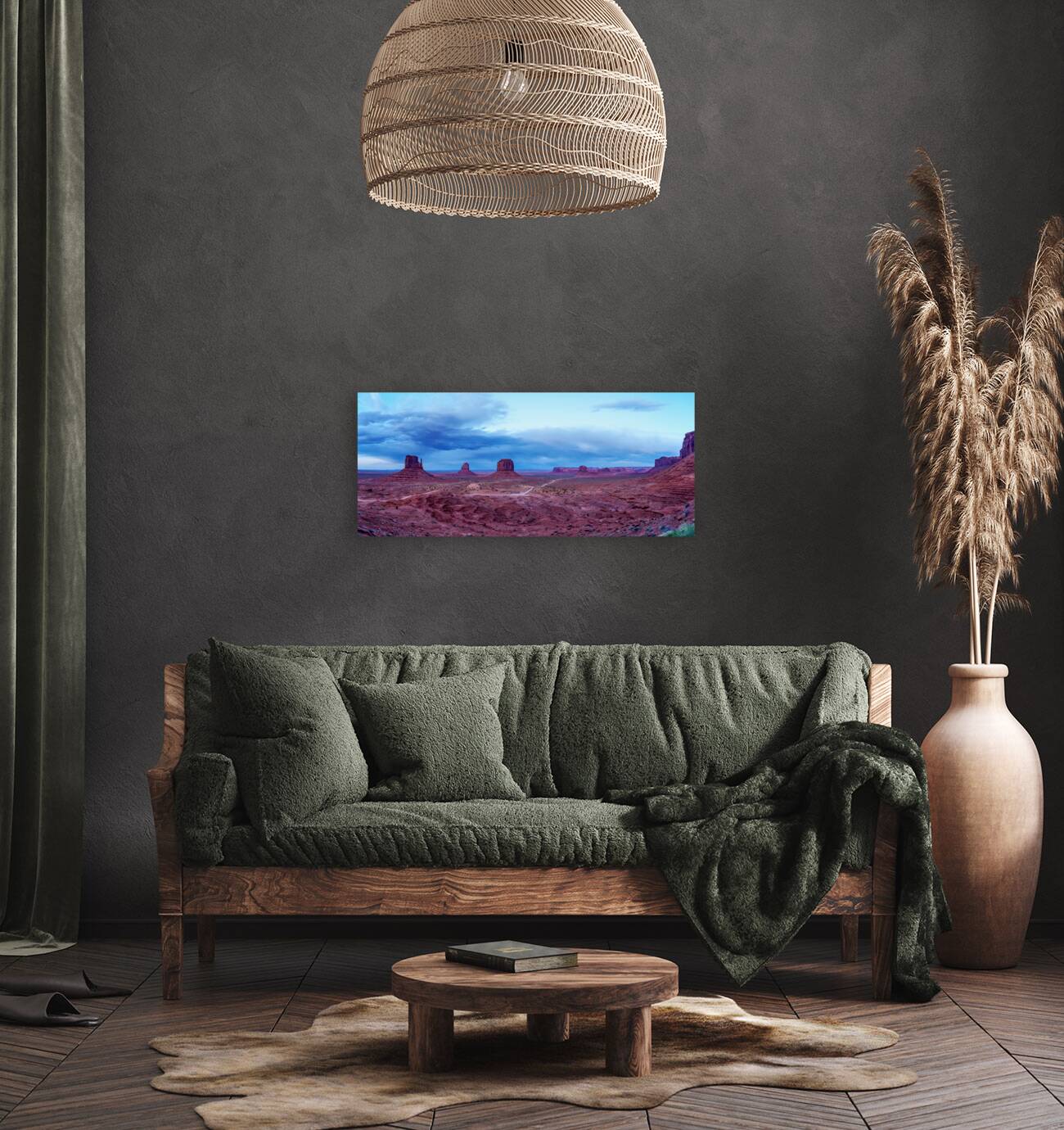 Evening At Monument Valley Pano Reproduction