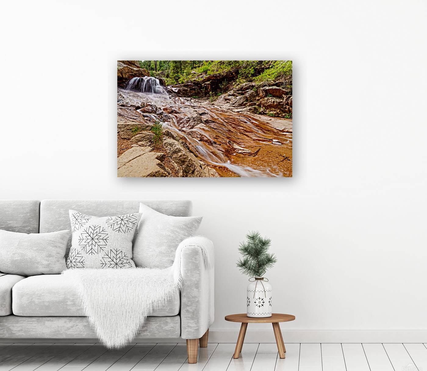 Flowing Midnight Falls Waterfall Reproduction