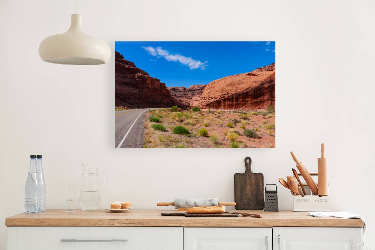 Road Through Sandstone Mountains Reproduction