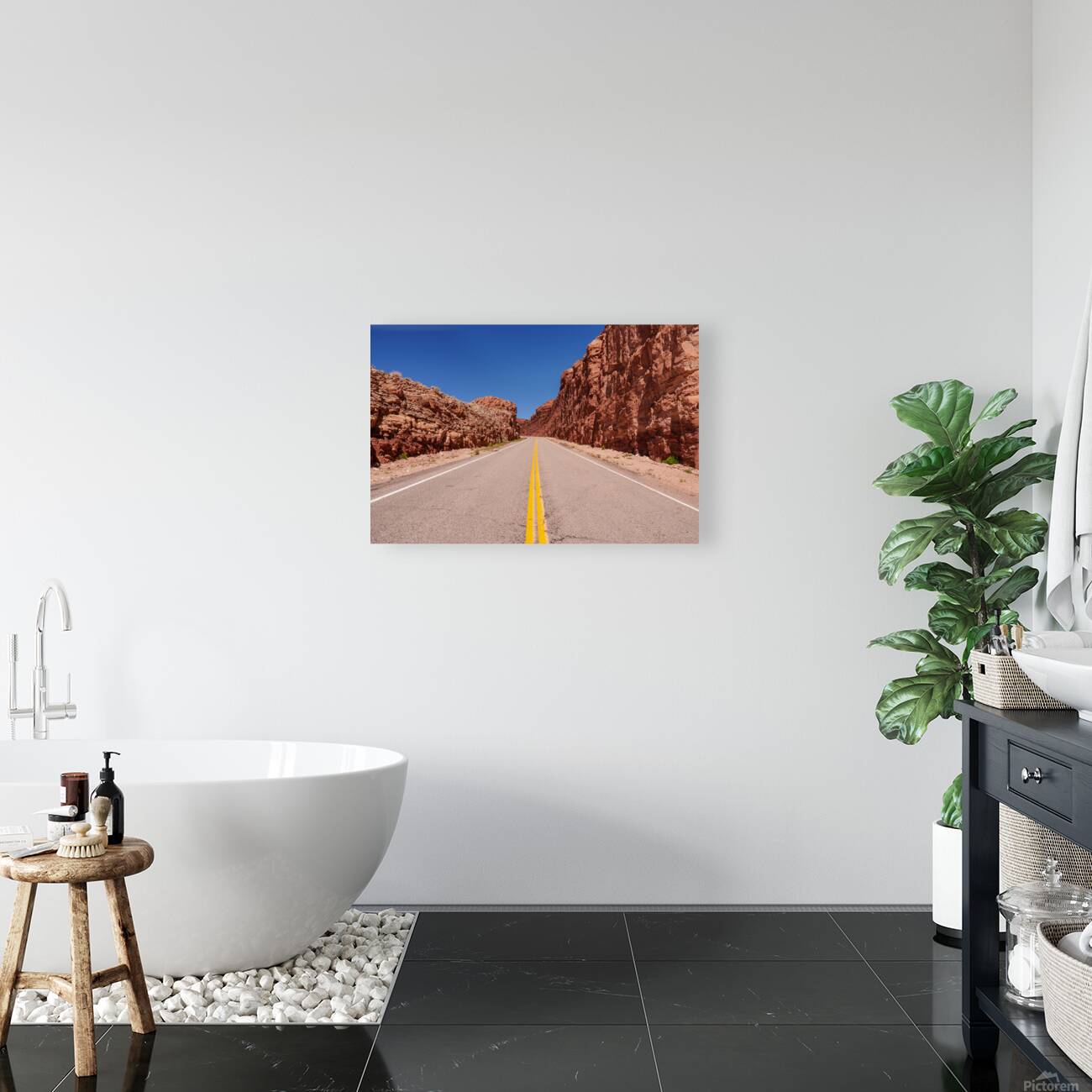 Utah Road Through Red Cliffs Reproduction