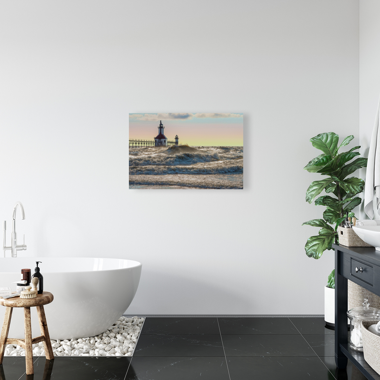 St Joseph Lighthouse Painterly Reproduction
