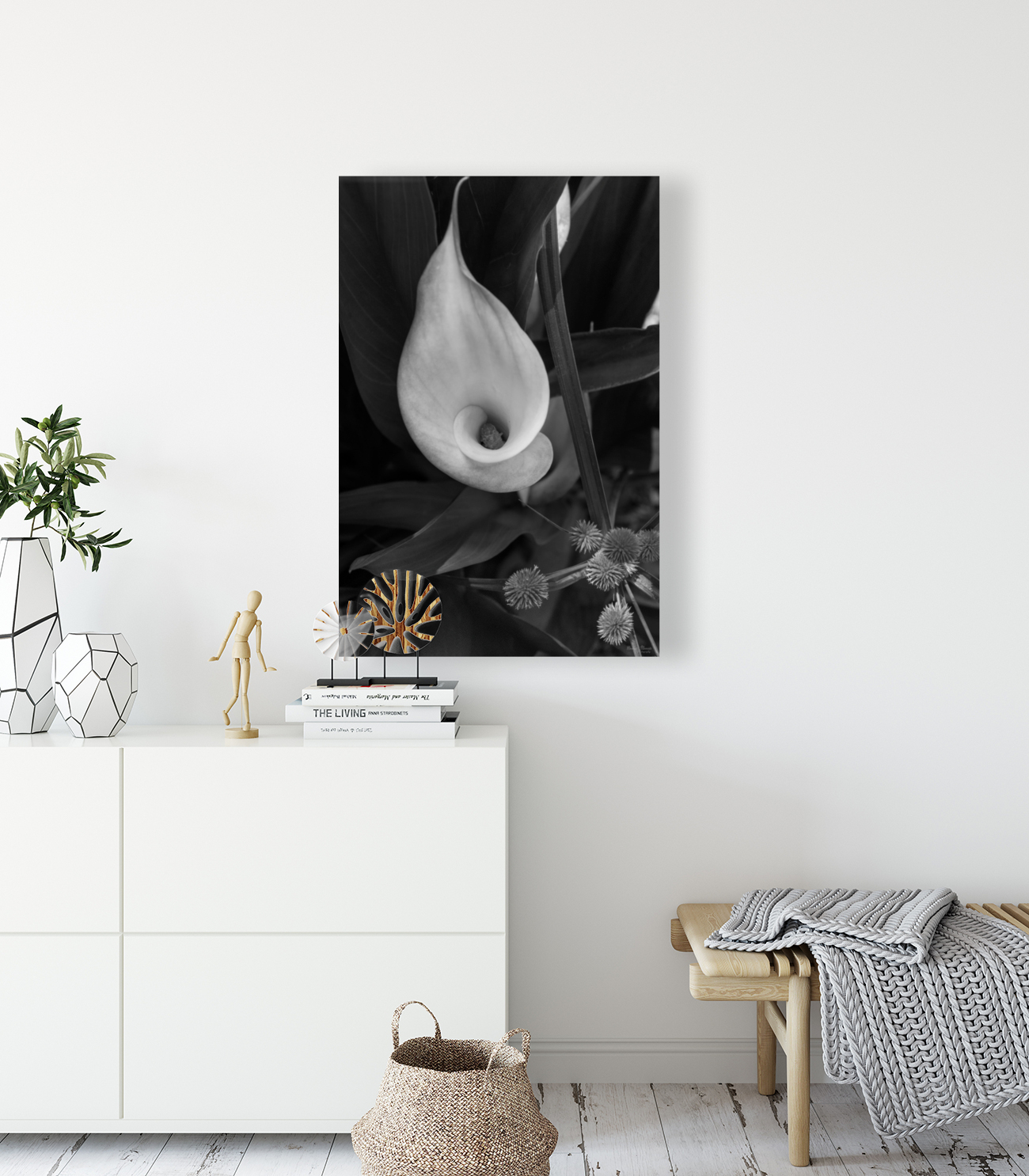 Calla Roll Grayscale Reproduction