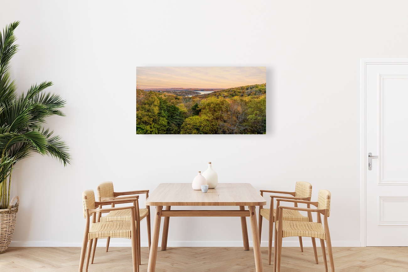 Expansive Ozarks Fall View Pano Reproduction